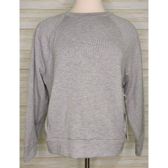 Calme By Johnny Was Women's Gray 3/4 Sleeve Crew Pullover Size XS Made in USA - Picture 1 of 9
